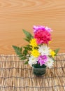 Colorful flower bouquet arrangement in vase Royalty Free Stock Photo