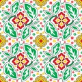 Colorful flower bunch outline ornamental pattern design