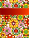 Colorful flower card