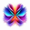 Vibrant Neon Wave: Modern Abstract Flower Concept Design