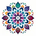 Colorful Flower Design: Mystic Symbolism In Tondo Style