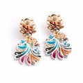 Emir-inspired Baroque Earrings With Dynamic Color Contrasts