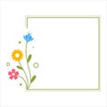 colorful flower frame ornament collection Royalty Free Stock Photo