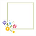 colorful flower frame ornament collection Royalty Free Stock Photo