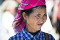 Colorful Flower Hmong Women at Bac Ha Market. Flower H`mong ethnic minority group from Royalty Free Stock Photo