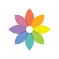 Colorful Flower flat Logo vector