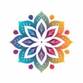 Colorful Flower Logo Design With Cultural Symbolism And Human Connections