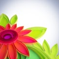 Colorful flower in quilling techniques. Royalty Free Stock Photo