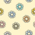 Simple stylize flower repeat pattern design