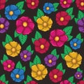 Colorful flower seamless background pattern Royalty Free Stock Photo