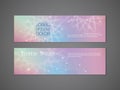 Colorful flower shape background advertising banner Royalty Free Stock Photo