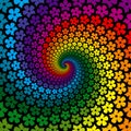 Colorful Flower Spiral Background