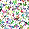 Colorful Flower Texture Isolated on White Background. Seamless Pattern Royalty Free Stock Photo