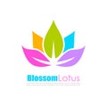 Colorful flower vector logo