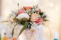 Colorful flower wedding center-piece decoration