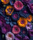 Colorful Flowers Bloom , multiple flowers wallpaper background Royalty Free Stock Photo
