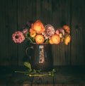 Colorful Flowers Bouquet in a Jug