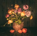 Colorful Flowers Bouquet in a Vase