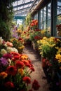 colorful flowers at a garden center