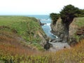 Small Coastal Bay Along the California Cliffs - Road Trip Down Highway 1 Discovery Route Along The California Coast