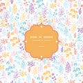 Colorful flowers and plants frame seamless pattern