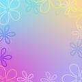 Colorful Flowers (Square Frame for Social Media with copyspace)