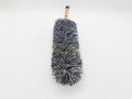 Colorful Fluffy Cute Feather Duster Synthetic Fabric Materials for Home Interior Cleaning Tools in White Isolated Background Royalty Free Stock Photo