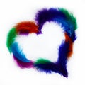 colorful and fluffy valentine's day heart created for love and harmony