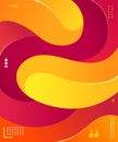 Colorful fluid background vector graphic element