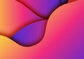Colorful fluid gradient paper cut abstract background.