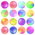 Colorful fluid, Round gradient set, modern abstract backgrounds. Trendy soft color. Template for screens and mobile app