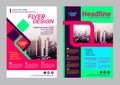 Colorful flyer design template. Brochure Layout design. Royalty Free Stock Photo