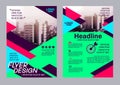 Colorful flyer design template. Brochure Layout design. Royalty Free Stock Photo