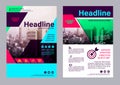 Colorful flyer design template. Brochure Layout design. Royalty Free Stock Photo