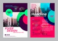 Colorful flyer design template. Brochure Layout design. Royalty Free Stock Photo