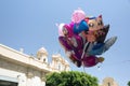 Colorful flying balloons in Sicily, Italy