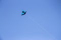 Colorful flying kite fly in the blue sky Royalty Free Stock Photo