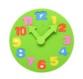 Colorful foam clockface, an educational toy