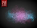 Colorful fog or smoke isolated, transparent special effect. Vector illustration Royalty Free Stock Photo