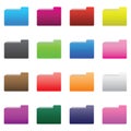 Colorful Folder Icons Set