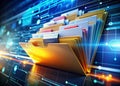 Colorful Folder Macro Photography Visualizing Efficient Document Management File Organization Techniques for