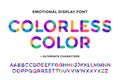 Colorful font. Colorful bright alphabet and font