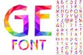 Colorful font of patches