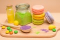 Colorful food paint Royalty Free Stock Photo