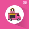 Colorful food truck design Royalty Free Stock Photo