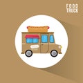 Colorful food truck design Royalty Free Stock Photo