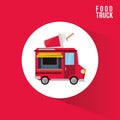 Colorful food truck design Royalty Free Stock Photo