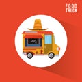 Colorful food truck design Royalty Free Stock Photo