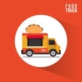 Colorful food truck design Royalty Free Stock Photo