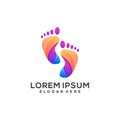 Colorful foot logo design